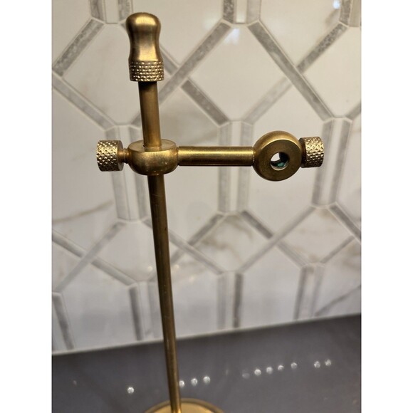 Vintage Desk Top Brass Adjustable Rotating Magnifying Glass Holder Stand 13.5” - Picture 5 of 11